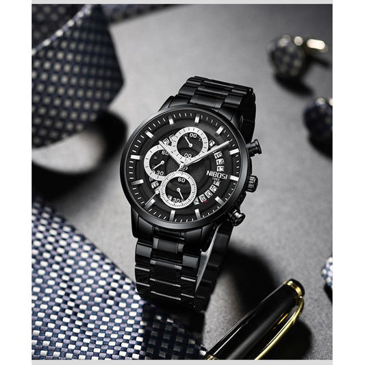 NIBOSI - 1985 Luxury Men’s Stainless Steel Wristwatch – Waterproof, New Classic Design-with Free Box