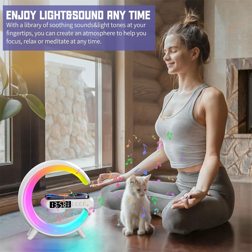 Digital Led  Wireless Charger Speaker